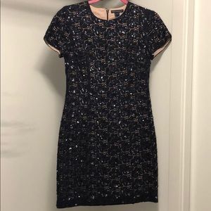 FRENCH CONNECTION Blue Beaded Dress